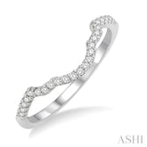 1/20 Ctw Round Cut Diamond Wedding Band in 14K White Gold