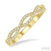 1/5 Ctw Entwined Round Cut Diamond Fashion Ring in 14K Yellow Gold