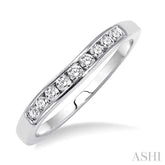 1/6 Ctw V Shape Round Cut Diamond Matching Wedding Band in 14K White Gold