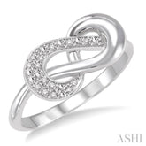 1/20 Ctw Round Cut Diamond Ring in Sterling Silver