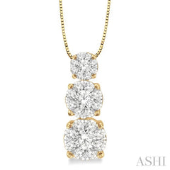 1/3 Ctw Diamond Lovebright Pendant in 14K Yellow and White Gold with Chain 1/3 Ctw Diamond Lovebright Pendant in 14K Yellow and White Gold with Chain