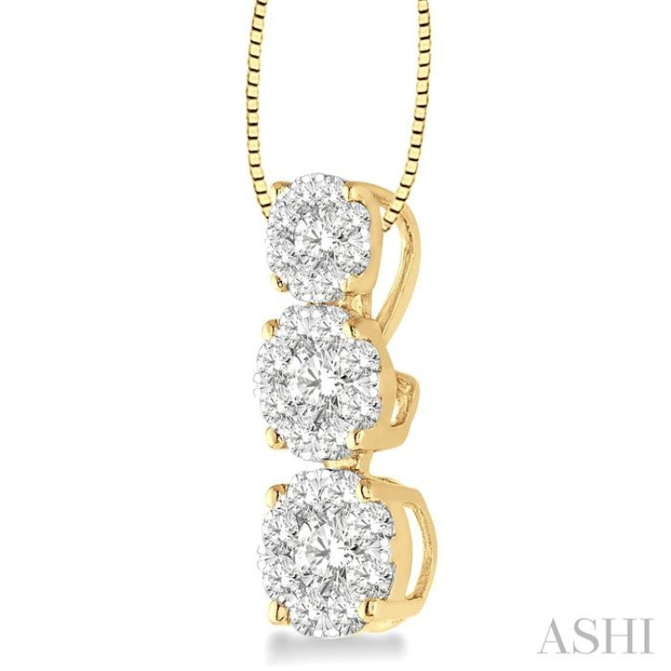 1/3 Ctw Diamond Lovebright Pendant in 14K Yellow and White Gold with Chain 1/3 Ctw Diamond Lovebright Pendant in 14K Yellow and White Gold with Chain