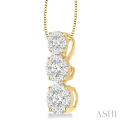 1/3 Ctw Diamond Lovebright Pendant in 14K Yellow and White Gold with Chain 1/3 Ctw Diamond Lovebright Pendant in 14K Yellow and White Gold with Chain