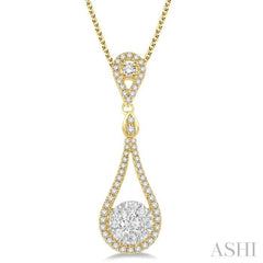 3/4 Ctw Diamond Lovebright Pendant in 14K Yellow and White Gold with Chain 3/4 Ctw Diamond Lovebright Pendant in 14K Yellow and White Gold with Chain