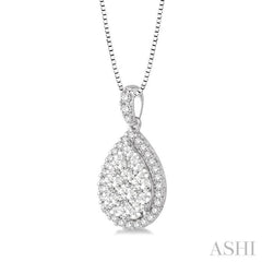 1/3 Ctw Pear Shape Diamond Lovebright Pendant in 14K White Gold with Chain 1/3 Ctw Pear Shape Diamond Lovebright Pendant in 14K White Gold with Chain