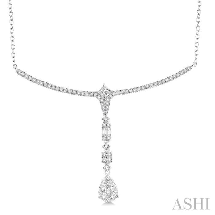 1 1/4 Ctw Diamond Lovebright Necklace in 14K White Gold 1 1/4 Ctw Diamond Lovebright Necklace in 14K White Gold