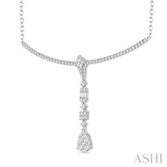 1 1/4 Ctw Diamond Lovebright Necklace in 14K White Gold 1 1/4 Ctw Diamond Lovebright Necklace in 14K White Gold