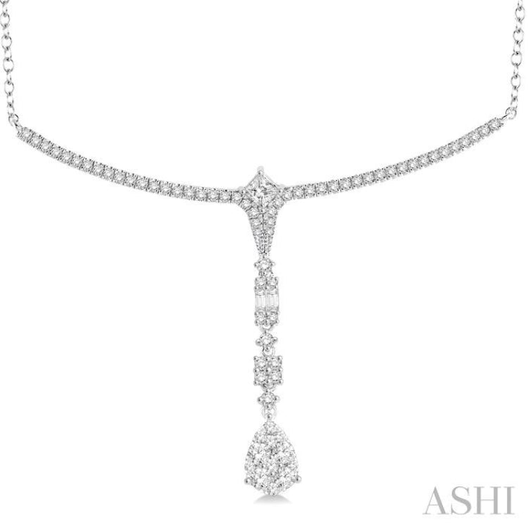 1 1/4 Ctw Diamond Lovebright Necklace in 14K White Gold 1 1/4 Ctw Diamond Lovebright Necklace in 14K White Gold