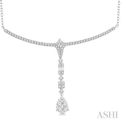 1 1/4 Ctw Diamond Lovebright Necklace in 14K White Gold 1 1/4 Ctw Diamond Lovebright Necklace in 14K White Gold