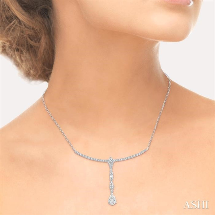 1 1/4 Ctw Diamond Lovebright Necklace in 14K White Gold 1 1/4 Ctw Diamond Lovebright Necklace in 14K White Gold