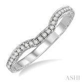1/6 Ctw Round Cut Diamond Matching Wedding Band in 14K White Gold