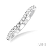1/4 Ctw Round Cut Diamond Wedding Band in 14K White Gold
