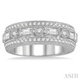 3/4 Ctw Diamond Fashion Band in 14K White Gold