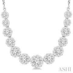 2 Ctw Round Cut Diamond Lovebright Necklace in 14K White Gold 2 Ctw Round Cut Diamond Lovebright Necklace in 14K White Gold