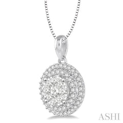 1/2 Ctw Diamond Lovebright Pendant in 14K White Gold with Chain 1/2 Ctw Diamond Lovebright Pendant in 14K White Gold with Chain
