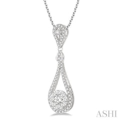 3/4 Ctw Diamond Lovebright Pendant in 14K White Gold with Chain 3/4 Ctw Diamond Lovebright Pendant in 14K White Gold with Chain