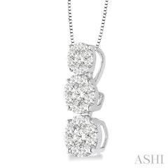 1/2 Ctw Diamond Lovebright Pendant in 14K White Gold with Chain 1/2 Ctw Diamond Lovebright Pendant in 14K White Gold with Chain