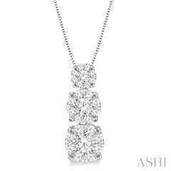1/4 Ctw Diamond Lovebright Pendant in 14K White Gold with Chain 1/4 Ctw Diamond Lovebright Pendant in 14K White Gold with Chain