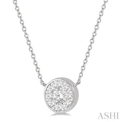 1/3 Ctw Round Shape Lovebright Diamond Pendant With Chain in 14K White Gold 1/3 Ctw Round Shape Lovebright Diamond Pendant With Chain in 14K White Gold