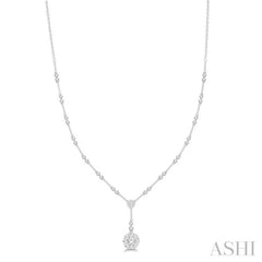 1 7/8 Ctw Circular Bar Link Lovebright Round Cut Diamond Necklace in 14K White Gold 1 7/8 Ctw Circular Bar Link Lovebright Round Cut Diamond Necklace in 14K White Gold