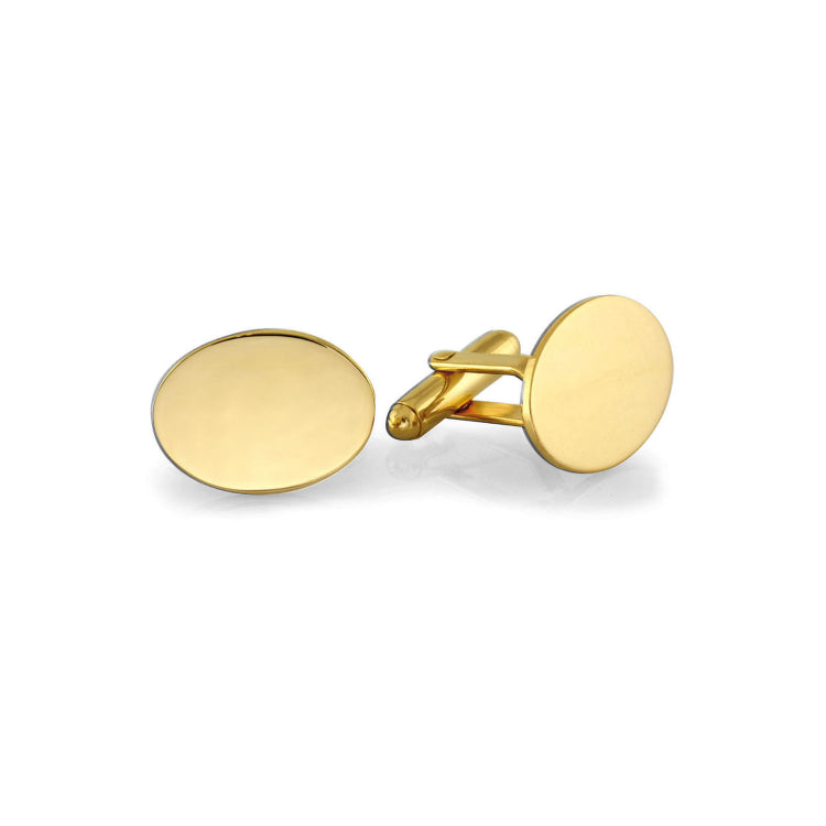 Gold Finish Plain Polished Swivel Action Cufflinks Gold Finish Plain Polished Swivel Action Cufflinks