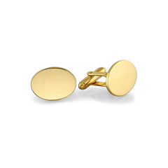 Gold Finish Plain Polished Swivel Action Cufflinks Gold Finish Plain Polished Swivel Action Cufflinks