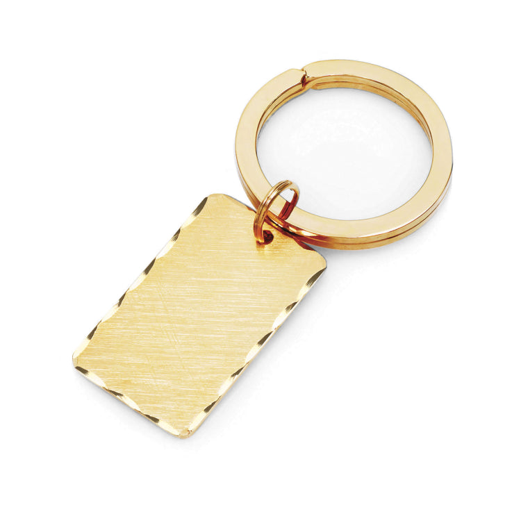 Gold Finish Florentine Engraved Key Ring Gold Finish Florentine Engraved Key Ring