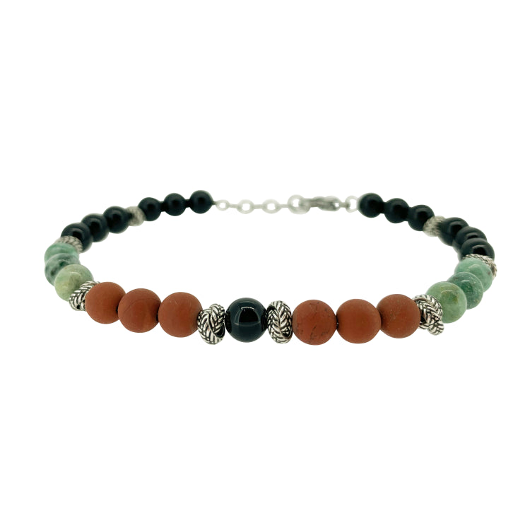Multicolored Beaded Stone Bracelet Multicolored Beaded Stone Bracelet