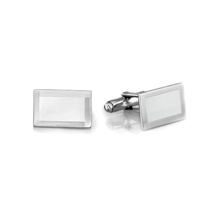 Rhodium Finish Brite Etched Cufflinks Rhodium Finish Brite Etched Cufflinks