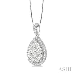 1/2 Ctw Pear Shape Diamond Lovebright Pendant in 14K White Gold with Chain 1/2 Ctw Pear Shape Diamond Lovebright Pendant in 14K White Gold with Chain