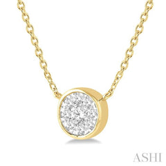 1/6 Ctw Round Shape Lovebright Diamond Pendant With Chain in 14K Yellow and White Gold 1/6 Ctw Round Shape Lovebright Diamond Pendant With Chain in 14K Yellow and White Gold