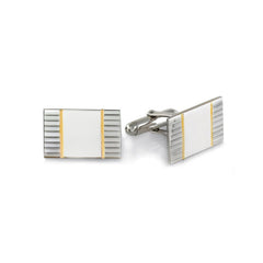 Sterling Silver Two Color Cufflinks Sterling Silver Two Color Cufflinks