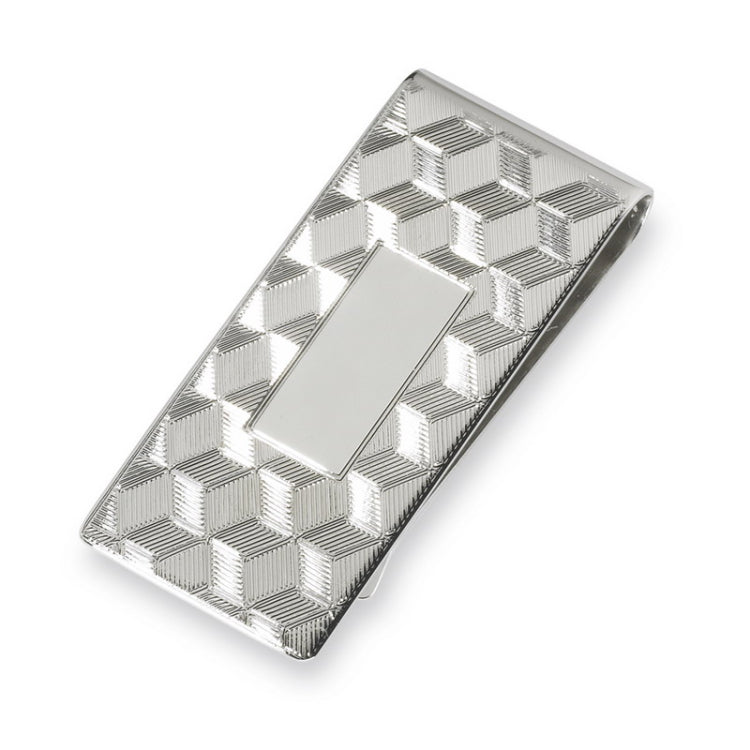 7/8 Sterling Silver Engraved Money Clip 7/8 Sterling Silver Engraved Money Clip