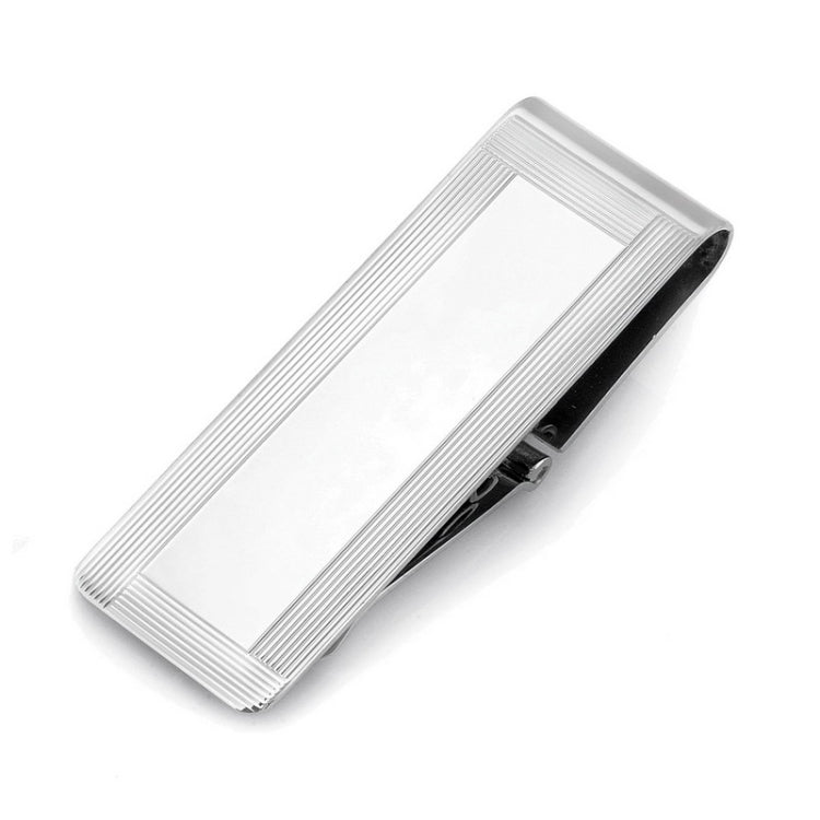 Sterling Silver Hinged Engine-Turned Money Clip Sterling Silver Hinged Engine-Turned Money Clip