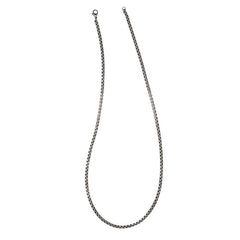 18 Stainless Steel Gun Metal IP Plated 3mm Rounded Box Chain 18 Stainless Steel Gun Metal IP Plated 3mm Rounded Box Chain