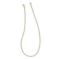 24 Stainless Steel Gold IP Plated 2.3mm Rope Chain 24 Stainless Steel Gold IP Plated 2.3mm Rope Chain