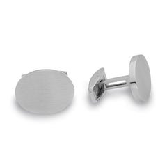 Stainless Steel Brushed Oval Cufflinks Stainless Steel Brushed Oval Cufflinks