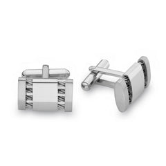 Stainless Steel Pierced Cable Cufflinks Stainless Steel Pierced Cable Cufflinks