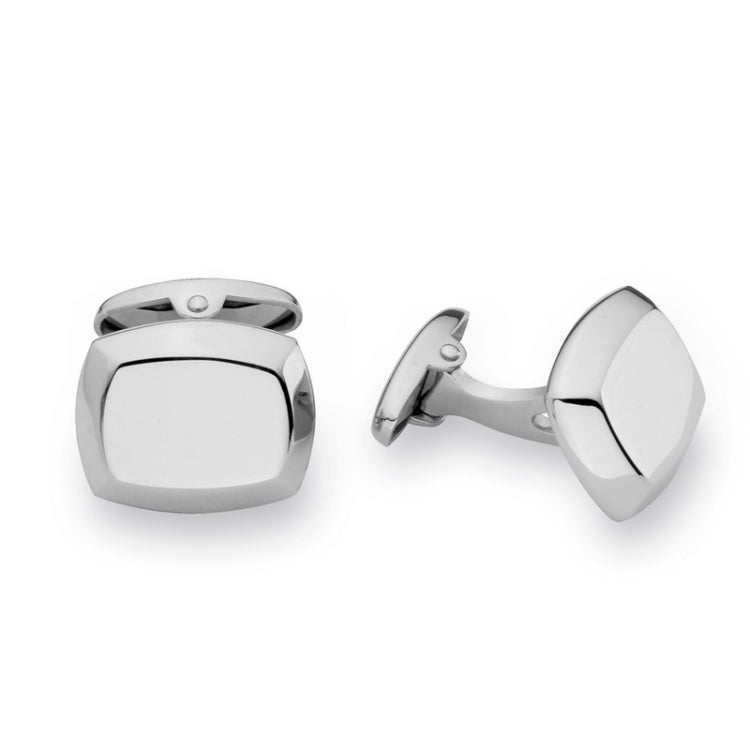 Stainless Steel Beveled Rectangle Cufflinks Stainless Steel Beveled Rectangle Cufflinks