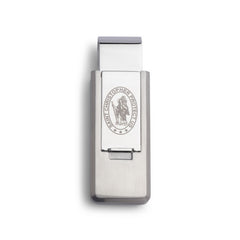 Stainless Steel PVD Finish Flip Money Clip w/St. Christopher Stainless Steel PVD Finish Flip Money Clip w/St. Christopher