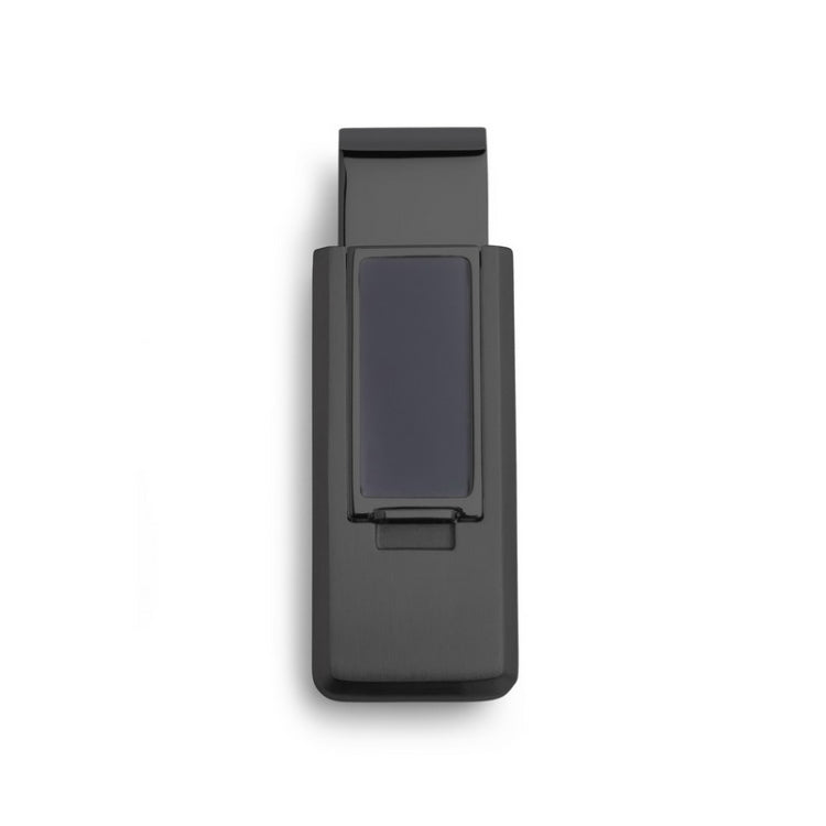 Black Stainless Steel PVD Finish Flip Money Clip w/Black Resin Black Stainless Steel PVD Finish Flip Money Clip w/Black Resin