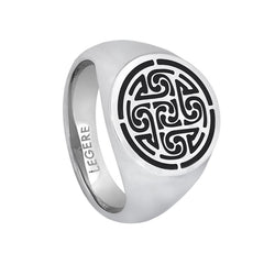 Stainless Steel Patterned Ring with Black Epoxy Stainless Steel Patterned Ring with Black Epoxy
