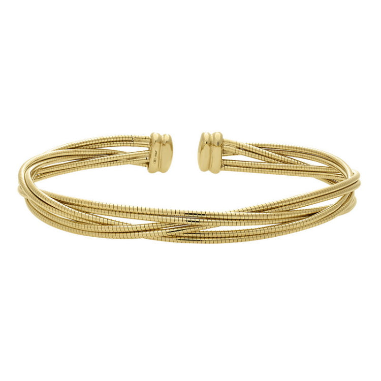 Gold Vermeil Sterling Silver Twisted Omega Cuff Bracelet Gold Vermeil Sterling Silver Twisted Omega Cuff Bracelet