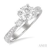 1/5 Ctw Diamond Semi-Mount Engagement Ring in 14K White Gold