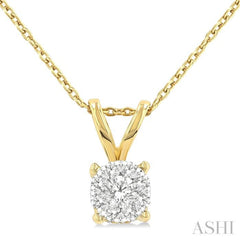 1/3 Ctw Lovebright Chevron Bail Round Cut Diamond Solitaire Pendant With Chain in 14K Yellow and White Gold 1/3 Ctw Lovebright Chevron Bail Round Cut Diamond Solitaire Pendant With Chain in 14K Yellow and White Gold