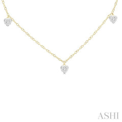 1/3 Ctw Lovebright Heart Motif Round Cut Diamond Station Necklace in 14K Yellow Gold 1/3 Ctw Lovebright Heart Motif Round Cut Diamond Station Necklace in 14K Yellow Gold