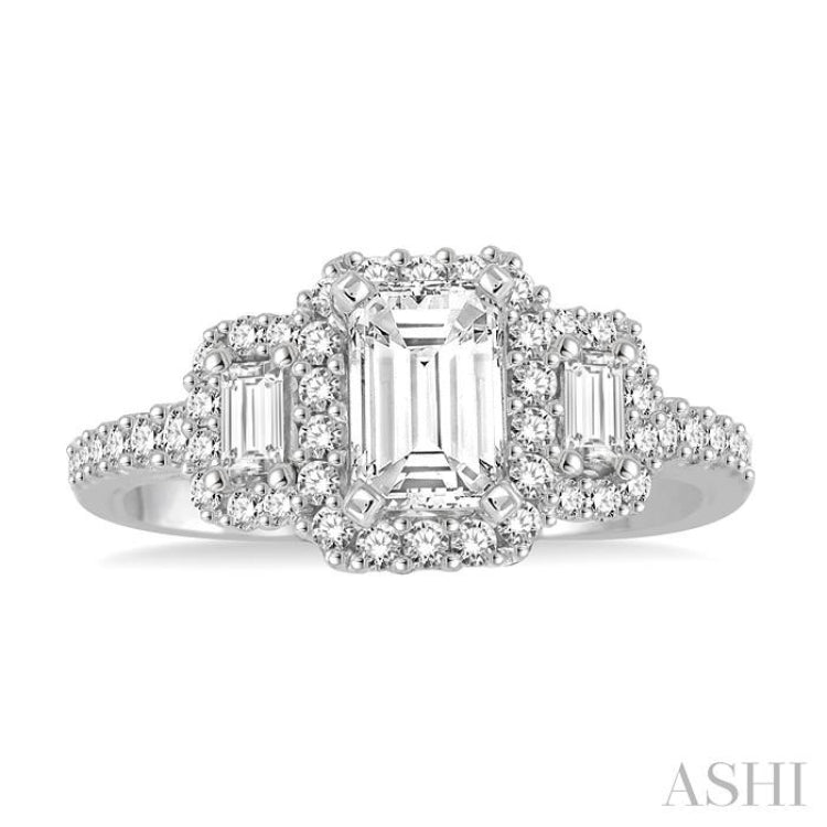 1/3 Ctw Diamond Semi-Mount Engagement Ring in 14K White Gold