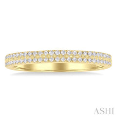 1/5 Ctw Double Row Round Cut Diamond Fashion Ring in 10K Yellow Gold