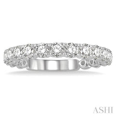 1 Ctw Round Cut Diamond Wedding Band in Platinum