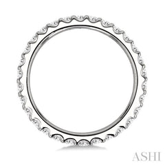 1 Ctw Round Cut Diamond Eternity Wedding Band in 14K White Gold